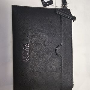 Guess Black Leather Wallet Sleek Design